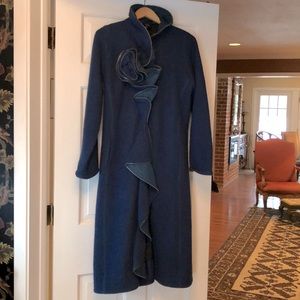 Blue Teal Wool Coat